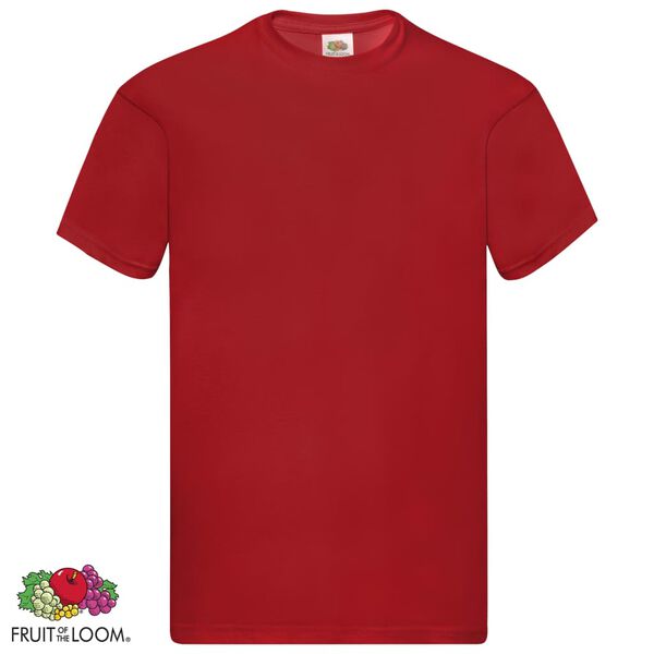 Fruit of the Loom Oryginalne T-shirty, 5 szt., czerwone, M, bawełna