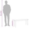 vidaXL Ławka 110 cm Biała lite drewno guma