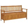vidaXL Ławka ogrodowa ze schowkiem, 148 cm, lite drewno akacjowe