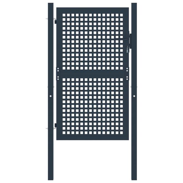 vidaXL Brama ogrodzeniowa Antracyt 102x175 cm Stal