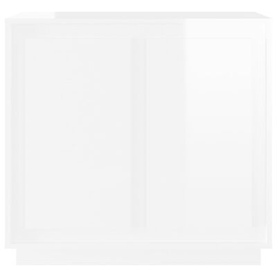 vidaXL Szafka, biała z połyskiem, 80x34x75 cm, materiał drewnopochodny