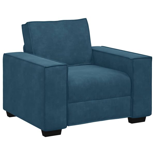 vidaXL Sofa Fotel Niebieski 100x78x84 cm Aksamit