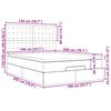 vidaXL Rama ł&oacute;żka otomana z materacem, brązowa, 140x200 cm, tkanina