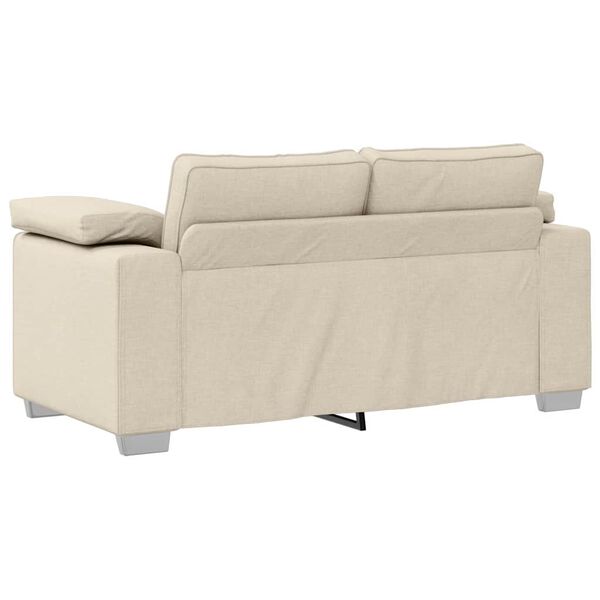 vidaXL Sofa Beżowy 160 x 77 x 82 cm Tkanina lniana