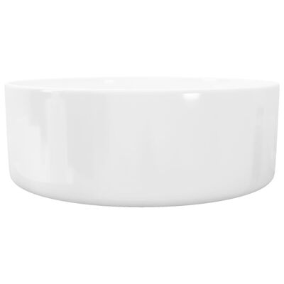 vidaXL Umywalka ceramiczna, okrągła, 40 x 15 cm, biała