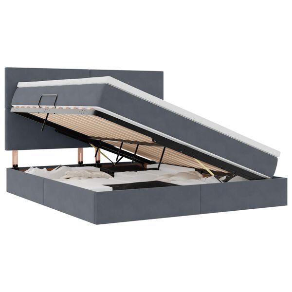 vidaXL Ł&oacute;żko z miejscem na przechowywanie i materacem 160 x 200 cm