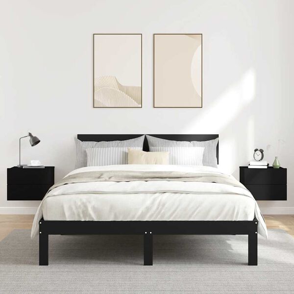 vidaXL Szafki nocne, 2 szt., czarne, 40x30x30 cm