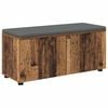 vidaXL Ławka w przedpokoju z poduszką Stare drewno 100 x 38 x 46 cm