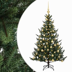 vidaXL Sztuczna choinka z bombką 120 cm 150 LED Ciepła biel