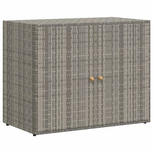 vidaXL Szafka ogrodowa, szara, 100x55,5x80 cm, rattan PE