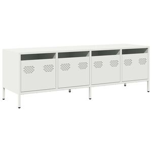 vidaXL Szafka RTV, biała, 135x39x43,5 cm, stal walcowana na zimno