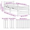 vidaXL Ramka ł&oacute;żka z materacem Biały 80 x 200 cm Lite drewno sosnowe