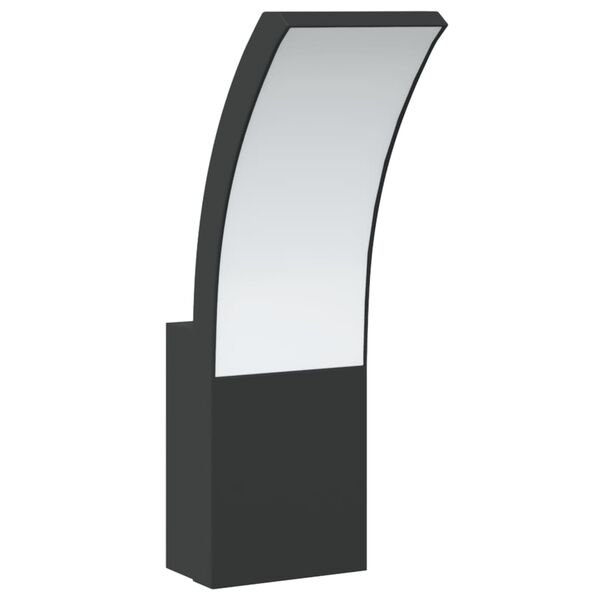 vidaXL Kinkiety zewnętrzne LED, 2 szt., czarne, odlewane aluminium