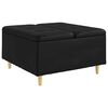 vidaXL Ottoman z przechowalnią Czarny 80 x 80 x 45 cm