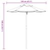 vidaXL Parasol ogrodowy dla dzieci, na drewnianym słupku, &Oslash;120x140 cm