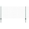 vidaXL Ogrodzenie Euro z słupkiem 25 x 1 m Stal pokryta PVC zielony