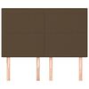 vidaXL Zagł&oacute;wek ciemnobrązowy 144x5x118/128 cm tkanina