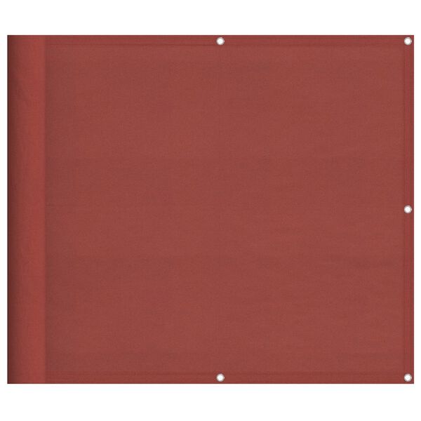 vidaXL Parawan balkonowy terakota 90x800 cm 100% poliester Oxford