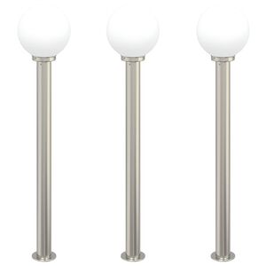 vidaXL Słupki oświetleniowe 3 szt. 120 cm Stal nierdzewna IP44