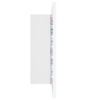 vidaXL Szafka łazienkowa z lustrem i LED, biała, 40x12x45 cm