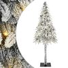 vidaXL Choinka z 300 diodami LED z podstawą Biały 210 cm PE i stal