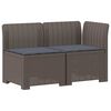 vidaXL Sofa Ogrodowa 2-osobowa z Poduszkami w Wyglądzie Rattanowym PP