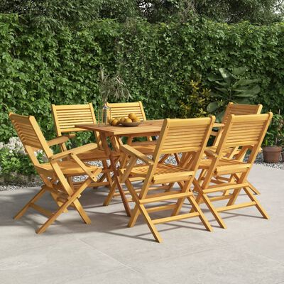 vidaXL Składane krzesła ogrodowe, 6 szt., 55x62x90 cm, drewno tekowe