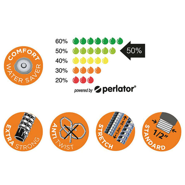 Tiger Wąż prysznicowy Excellencehose, 150 cm, szczotkowana stal