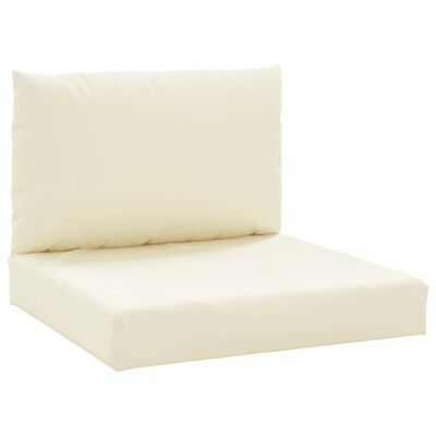 vidaXL Poduszki na sofę z palet, 2 szt., białe, tkanina