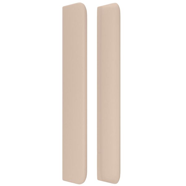 vidaXL Zagł&oacute;wek uszak, cappuccino, 147x16x118/128 cm, sztuczna sk&oacute;ra