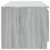vidaXL Szafka pod TV, z LED, szary dąb sonoma, 140x40x35,5 cm