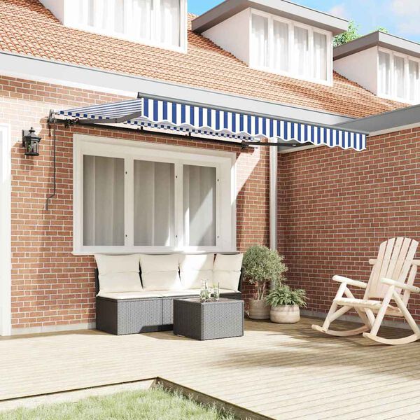 vidaXL Markiza zwijana Niebieski 300 x 200 cm tkanina