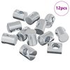 vidaXL Nakrętki Barrel 12 pcs Srebrny M6 x 13 mm Metal