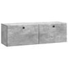 vidaXL Szafka RTV montowana na ścianie 98 x 31 x 30 cm Betonowy szary