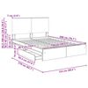 vidaXL Ł&oacute;żko z miejscem do przechowywania Dąb Sonoma 150 x 200 cm