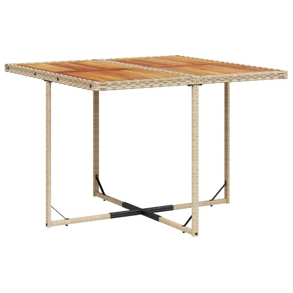 vidaXL 9-cz. zestaw mebli ogrodowych z poduszkami, beżowy, polirattan