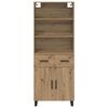 vidaXL Highboard z szufladą Dąb rzemieślniczy 69,5 x 34 x 180 cm