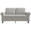 vidaXL Sofa 2-osobowa, jasnoszara, 120 cm, tapicerowana aksamitem