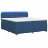 vidaXL Ł&oacute;żko Box Spring z materacem i LED niebieski 200 x 200 cm