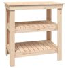 vidaXL Stolik roboczy, 78,5x50x80 cm, lite drewno sosnowe
