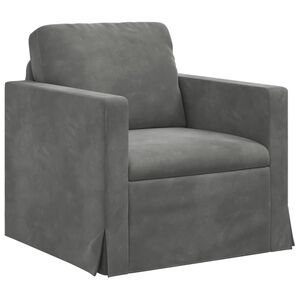 vidaXL Sofa Ciemnoszary 78 x 78 x 80 cm Aksamit