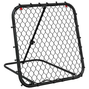 vidaXL Rebounder do piłki nożnej, regulowany, czarny, 84x73x60-80 cm