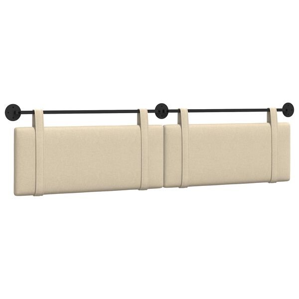 vidaXL Wisząca Głowa Gładki Kremowy 210 x 55 x 5 cm tkanina