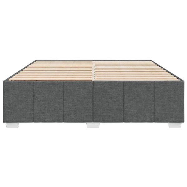 vidaXL Rama ł&oacute;żka bez materaca, ciemnoszara, 180x200 cm, obita tkaniną