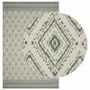 vidaXL Dywan strefowy OLITE Naturalny i zielony 160 x 230 cm PET