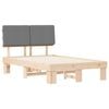 vidaXL Ramka ł&oacute;żka z tapicerowanym wezgłowiem Jasnoszary 120 x 200 cm