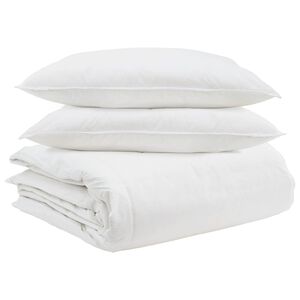 vidaXL Zestaw kołder z poduszką 3 pcs Biały Pi&oacute;ra down