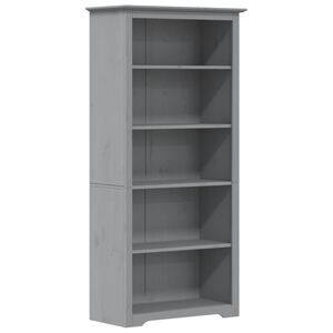 vidaXL Biblioteczka BODO, szara, 82x40x173 cm, sosnowa, 5 p&oacute;łek