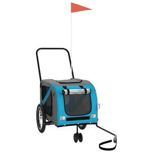 vidaXL Przyczepka rowerowa dla zwierząt, tkanina Oxford i żelazo