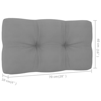 vidaXL Poduszka na sofę z palet, szara, 70x40x10 cm